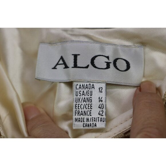 Vintage ALGO Crochet Sheer Maxi Dress-12-Lined with Satin-Cottagecore-Y2K - Picture 3 of 9